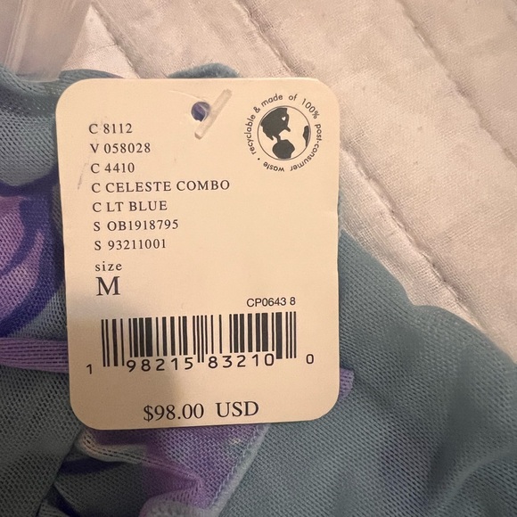 NWT Free People Blue Floral Blouse - Picture 7 of 7